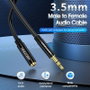 Vention Cable Estéreo BBZBD Jack 3.5 mm Macho a Hembra 50 cm Negro
